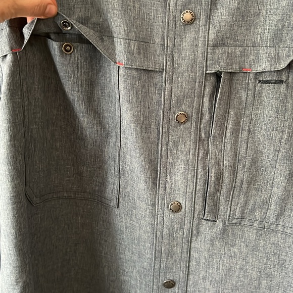 Dickies Cooling Utility Performance Work Shirt Long Sleeve UPF Airforce Blue - Picture 11 of 14